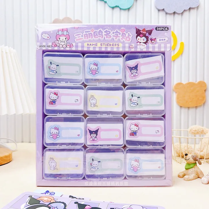 Label Note Sanrio Cartoon pattern Sanrio childrens name student item identification label ...