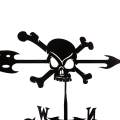 Weather Vane Yard Wind Direction Indicator Bracket Weathervane Decor Skull. 