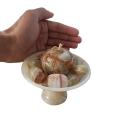 Home decorating item, Bowl dish with Apple and tumbled stone, onyx marble dish , drawing room decoration,Bowl , Marble utensil. 
