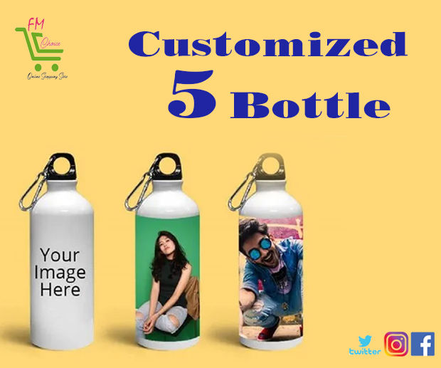 Customized Water Sublimation Bottle One Pack of 5 Water Bottle
