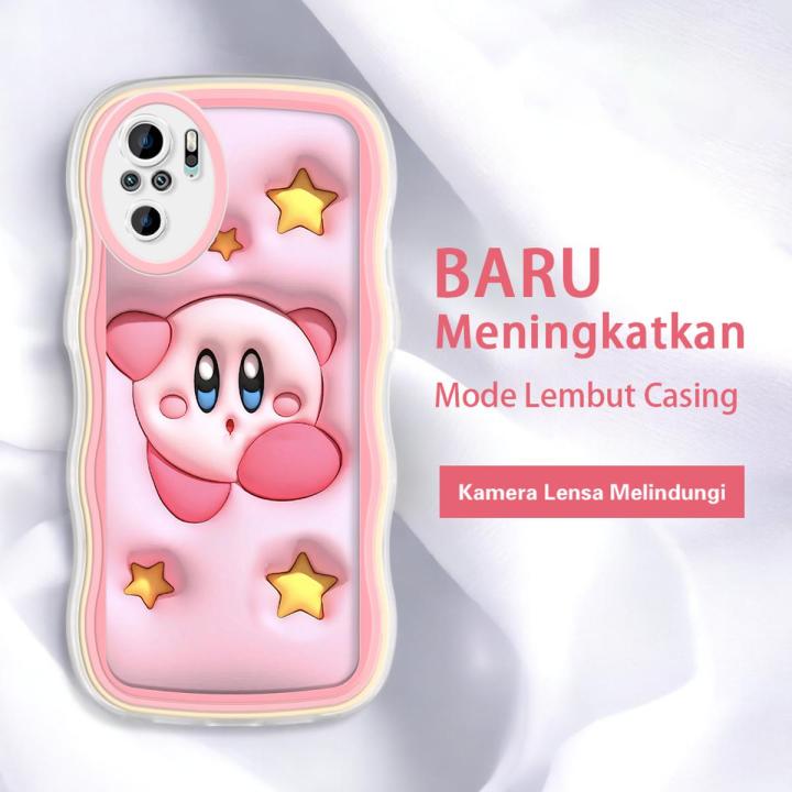 FELMYST Case For Redmi Note 10 Cute Fashion Kirby Mobile Phone Casing Shockproof Soft Back Cover for Girl
