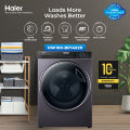 Haier -10kg - Steam Wash Series - Fully Automatic - Front Loading Washing Machine - HWM 100-BP14929S6 (525mm Big drum/ Steam Wash/ Hygiene Wash/ Smart Inverter Motor) 10 Years Warranty.. 