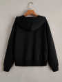 New Black Zipper Hoodie Fleece For Men. 