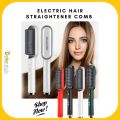 Dollar Shop 2 in 1 Electric Hair Straightener Curler Heating Styling Comb Straightening Brush - Multicolors. 