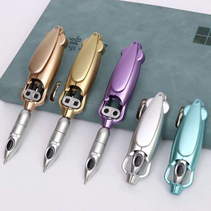 Black Gel Pen ABS Students Robotic Pen Multifunction Push Type Robotic ...