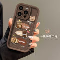 Painted Bear for Samsung A32 Phone case A21S Stereo Coffee A51 Creative Cartoon Protective Cover. 