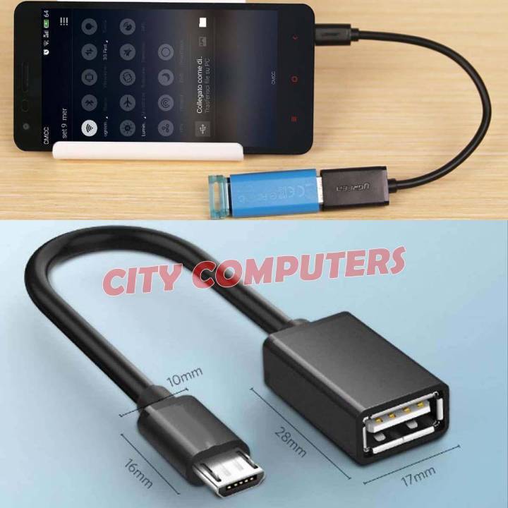 Original Stock Micro USB 2.0 OTG Cable for Mobile Phones Tablets Attach Pendrive Mouse Keyboard to Mobiles & Tablets - Black