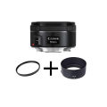 Combo Pack - Canon EF 50mm f/1.8 STM  Lens EF Background Low Light Blur+ ES-68 + UV Filter. 