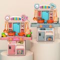 Dora Frozen Kitchen Toy Set For Kids Girls With Real Water Sound Lights Effect Pretend Play Cooking Set. 