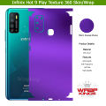 Infinix Hot 9 Play Skin/Wrap 360 Protection Sheet/ Carbon fiber/ Matte/ Transparent/ Lamination Back And Sides Included Camera Skin. 