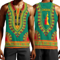 Africa Cameroon Flag Map 3D Print Tank Top For Men Clothes National Emblem Lion Vest Dashiki Paisley Waistcoat Sport Jersey Tops. 
