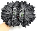 Black flower catcher for hijab volume and hair covering and scarf use/Head wraps. 