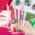 [Random Color] Christmas Themed Gel Pens 0.5mm Black Signature Pens  /Lovely  Cartoon Stationeries Gel Pens /Writing Stationery Office School Supplies. 