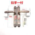 Courtyard door handle aluminum art door handle lock simple modern aluminum art door lock wall door universal lock European red bronze. 
