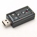 External USB 2.0 Virtual 7.1 Channel Audio Splitter Sound Card Adapter for PC/Laptop. 