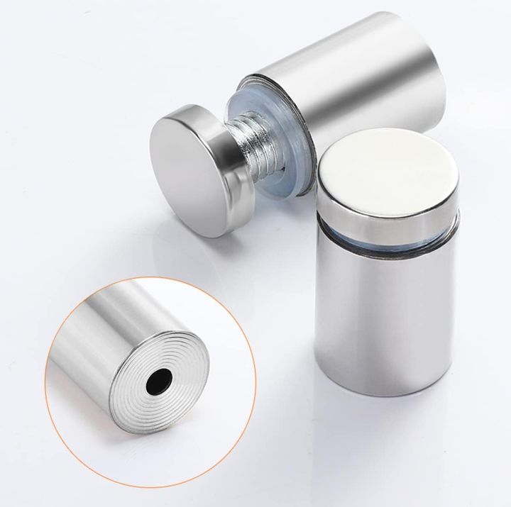 Stainless Steel Wall Spacers, Plexiglass, Sign Holder, Advertising Screw, Screw Glass Standoff Holder for Mounting and Fixing the Glass (12 x 25 mm), Pack Of 4, 8 And 20.