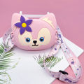 Diagonal Kids Silicone Bag Cartoon Fox Lena Belle Trend Girls Coin Purse Storage Mini Wallet Wholesale. 