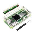 Raspberry Pi Zero 2 W Acrylic Case Shell Enclosure With Aluminum HeatSink GPIO Header Screwdriver For Raspberry Pi Zero 2W/W/Pi0. 