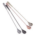 1Pc long handle mixing spoon stainless steel bar cocktail spoon twisted handle FINPAE. 