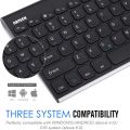 Arteck Stainless Steel Bluetooth Keyboard HB086 - Rechargeable with Universal Connectivity. 