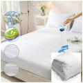 TERRY COTTON WATERPROOF MATTRESS PROTECTOR WHITE. 