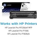 HP 78A CE278A Laserjet Printer Toner Cartridge Black | Works with HP LaserJet Pro M1536, MFP P1606 HP 78A Toner Cartridge for HP Printers. 