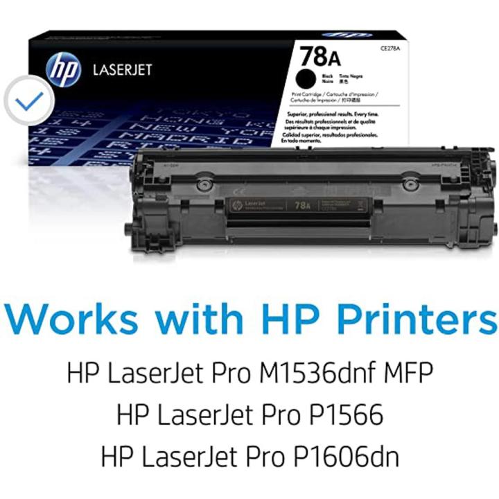 HP 78A CE278A Laserjet Printer Toner Cartridge Black | Works with HP LaserJet Pro M1536, MFP P1606 HP 78A Toner Cartridge for HP Printers