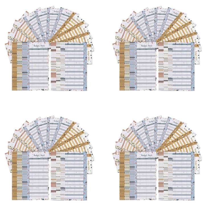 48 Expense Budget Sheets, Money Organizer for A6 Budget Binder -for Cash & LEDger Book, for Wallet, Budget Planner