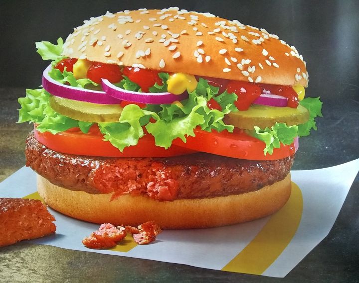 Size: 15 x 12 Inches - Fresh Yummy Tempting Beef Burger Fast Food Designed Self Adhesive Printed Wall Stickers And Laptop Vinyl Skin Decals for Restaurants, Kitchen , Shop , Stall ,Home and Decor Lover- Multi color