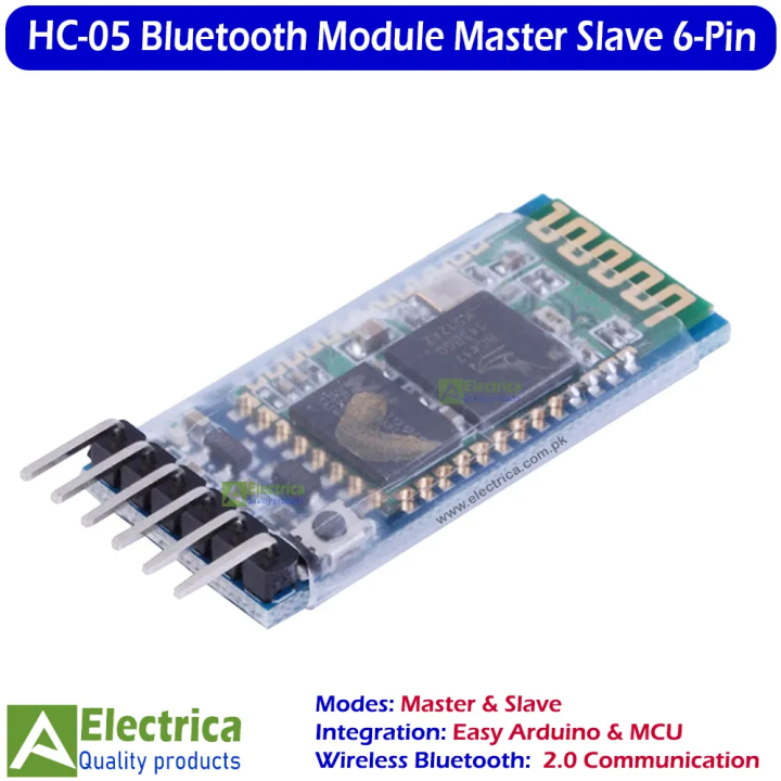 Original HC-05 Bluetooth Module Master Slave Wireless Serial Transceiver UART for Arduino, Raspberry Pi & Microcontroller Projects by Electrica