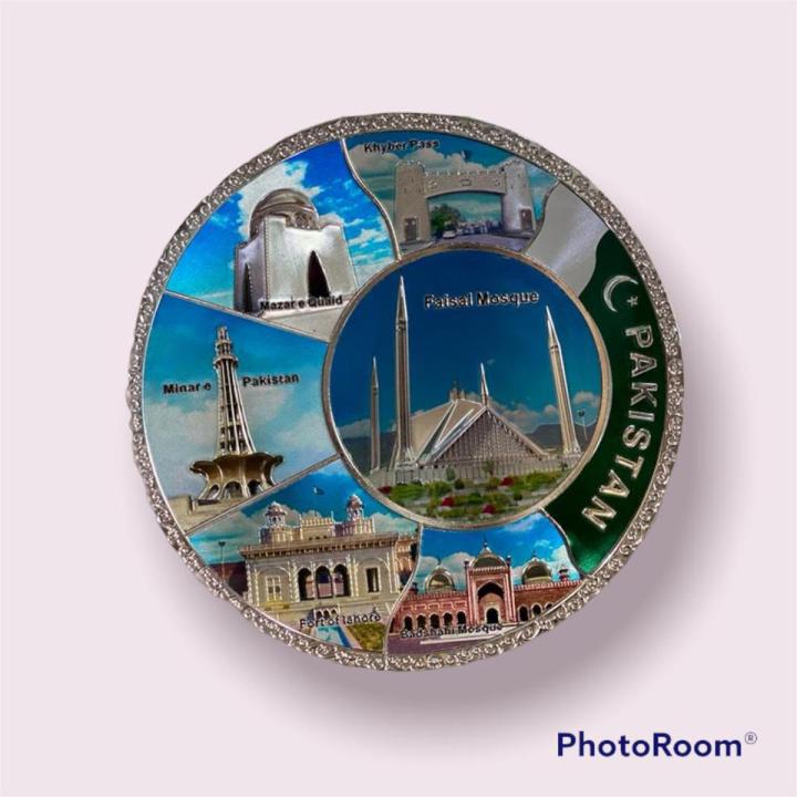 metal cultural plate monuments wall hanging  the souvenir of pakistan decoration item  souvenir gifts