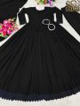 Stylish Border Lace Long Frock for Women with Dupatta 3-Piece - Party Wear Frocks for Women. 