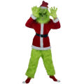 1Set Grinch Costume Realistic Breathable Hilarious Halloween Green Grinch Suit for Festival. 