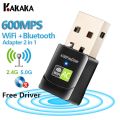 Wireless WiFi Bluetooth Adapter 2 in 1 adapter wifi dongle 300Mbps USB WiFi Adapter Receiver 2.4G Bluetooth. 