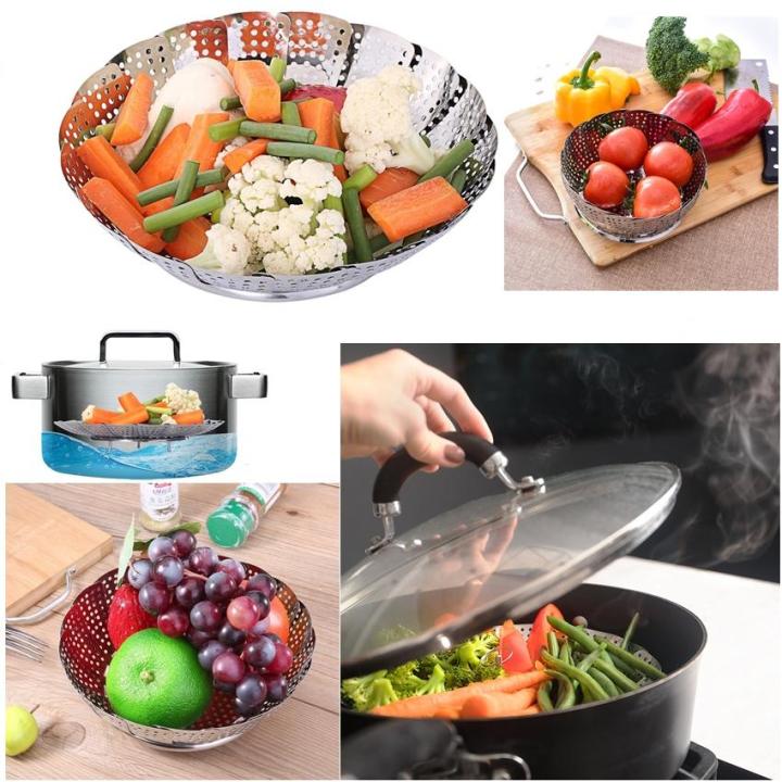 Stainless%20Steel%20Foldable%20Adjustable%20Fruit%20And%20Vegetable%20Strainer/Steamer/Basket%20-%20Image%204