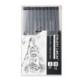 【Nice Day Toy Findings Store】pcs/set Waterproof Fineliner Sketch Art Marker Pen 0.05 0.1 0.2 0.3 0.4 Brush Tip Black Sketching Manga Drawing Pens. 
