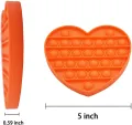 Pop It Silicone Push Pop Bubble Fidget heart shape toy. 