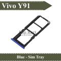 Vivo Y91 Tray Sim Jacket Sim Slot Sim Door For Vivo Y91 - Blue. 