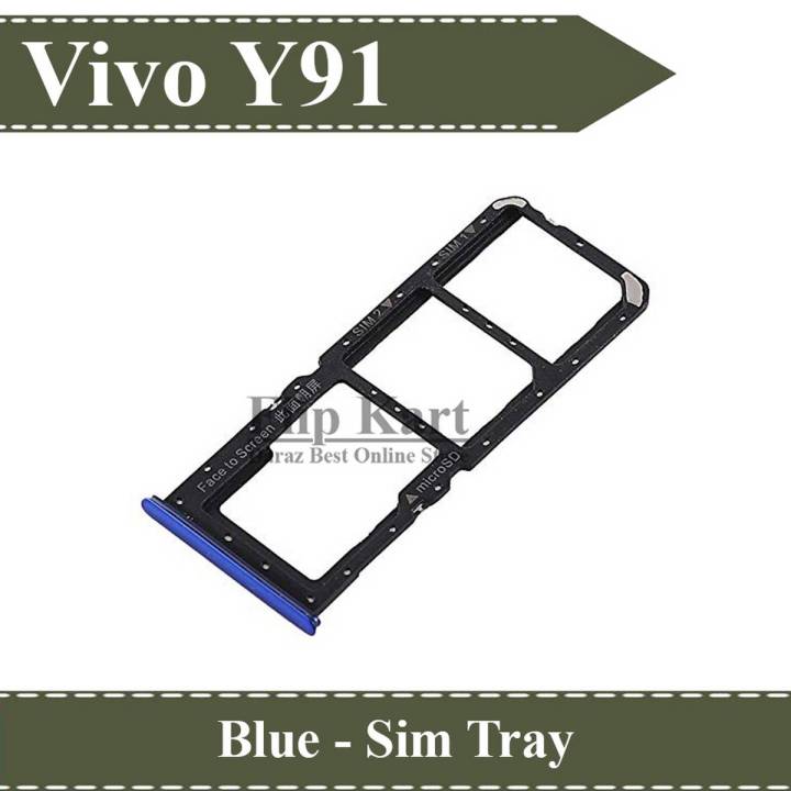 Vivo Y91 Tray Sim Jacket Sim Slot Sim Door For Vivo Y91 - Blue
