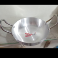 6.8 Inch (12.72 cm) Silver Karahi (Almonium) ( Metal polish) cooking Kitchen ware (Pot) (Pateli). 