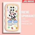 JIUMOO For Huawei Mate 30 Pro Case Cartoon Rainbow Cow Colorful Lovely Cream Wave Border Soft Clear Shockproof Phone Cases Creative Camera Transparent Casing Simple Gentle Protective Cover. 