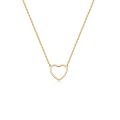 【Hengli jewelry story】Simple Luxury Heart Necklace Mini Heart Chocker Women Hollow Stainless Steel Pendant Necklace. 