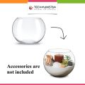 Techmanistan Transparent Decorative Fish Bowl, Fish Bowl Creative Glass Fish Tank Spherical Round Turtle Tank Desktop Decoration, Clear Glass Vase, Plant Vase Pot. 