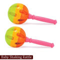 Lolly pop shape baby shaking rattle - Hand rattle - Jhunjhuna - Multi color Hand Jingle Shaking Bell - Rattles toys Plastic Baby Toys. 