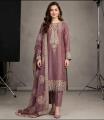 Women's Maroon Embroidered 3 Piece Suit with Trouser & Dupatta | Elegant Party Wear Pakistani Dress. 