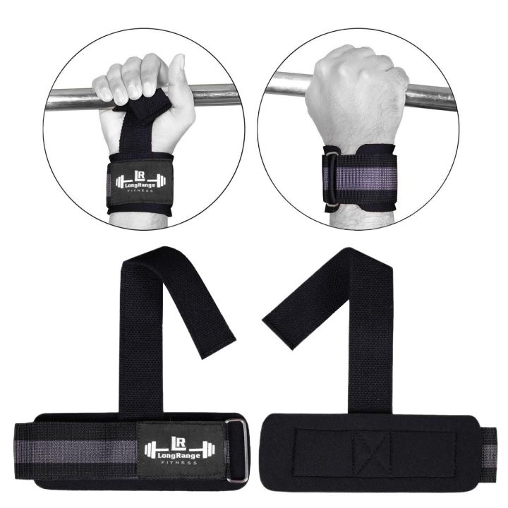 Weight Lifting Training Gym Power Straps Hand Bar Wrist Support Gloves