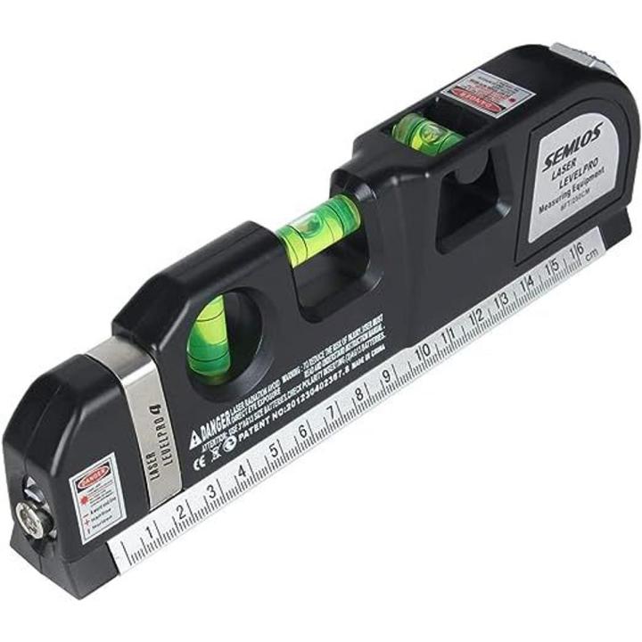 Semlos Multipurpose Laser Level for Picture Hanging, Spirit Levels Line Lasers, 8 feet Measuring Tape, Adjusted Standard and Metric Tape Ruler