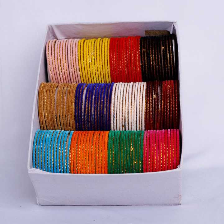 24pcs/ 2 Dozen velvet glass bangles / 25 colors in  Standard Size