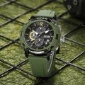 Megir brand fashion business, large dial, timepiece, sports, silicone, date, quartz men's watch. 