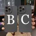 Initial Letter A Z Fashion Phone Case For iPhone 14 13 12 11 Pro Max 7 8 Plus SE2 X XS XR Luxury White Plain Letter Soft Covers. 